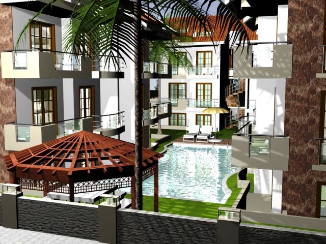 Wohnung in Kemer: 110 m² mit Pool, Garten und Garage - Main Image