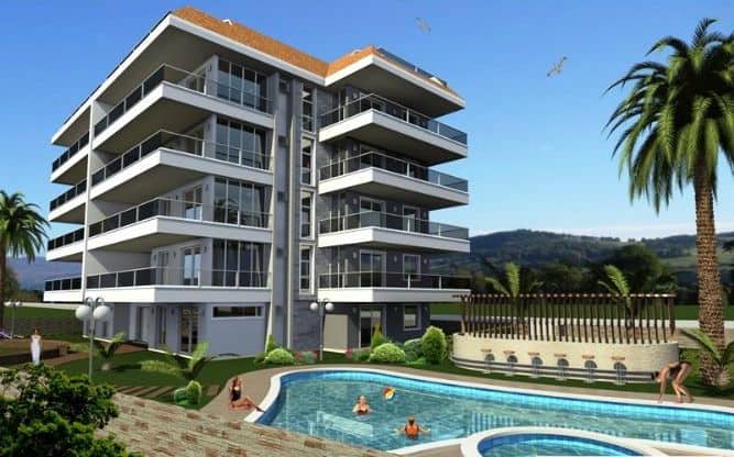 2+1 Wohnung in Oba, Alanya mit Meer- und Bergblick - Main Image